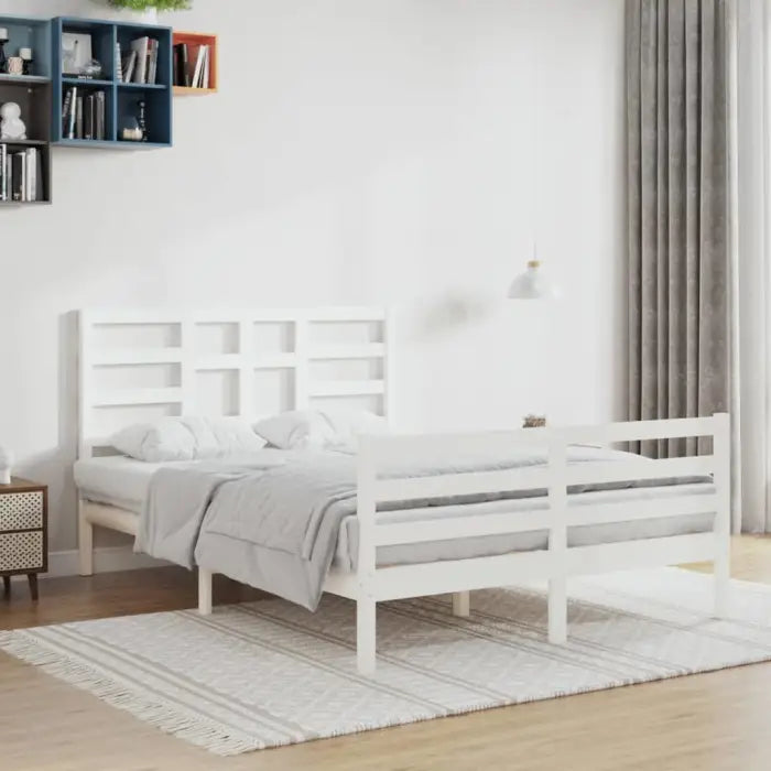 wonder hiërarchie Slechthorend vidaXL Bed Frame Solid Wood White 120x200 cm – ieniemieniepartys
