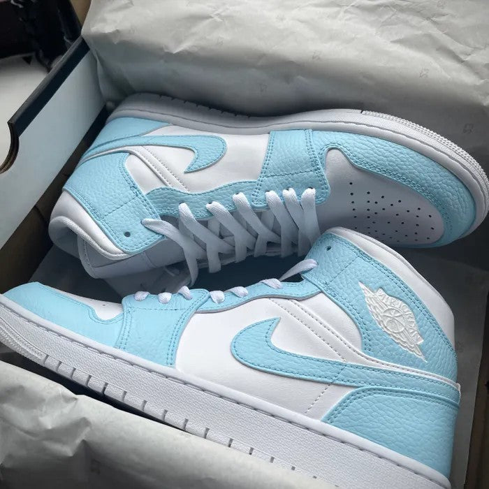 blue and white baby jordans