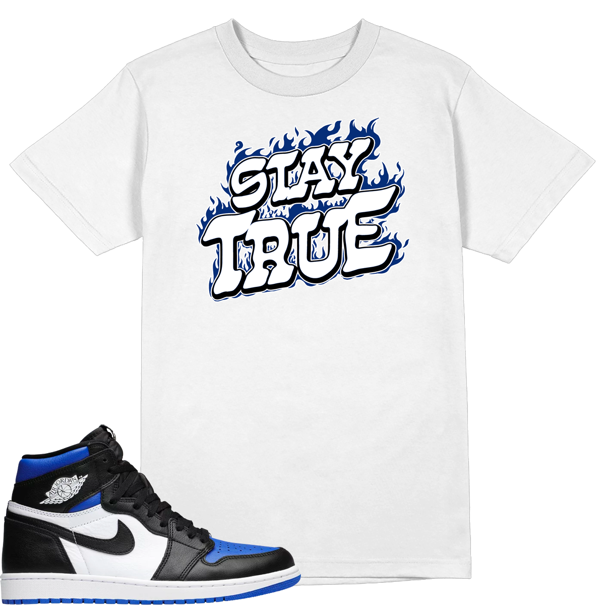 air jordan 1 retro high og royal toe shirt