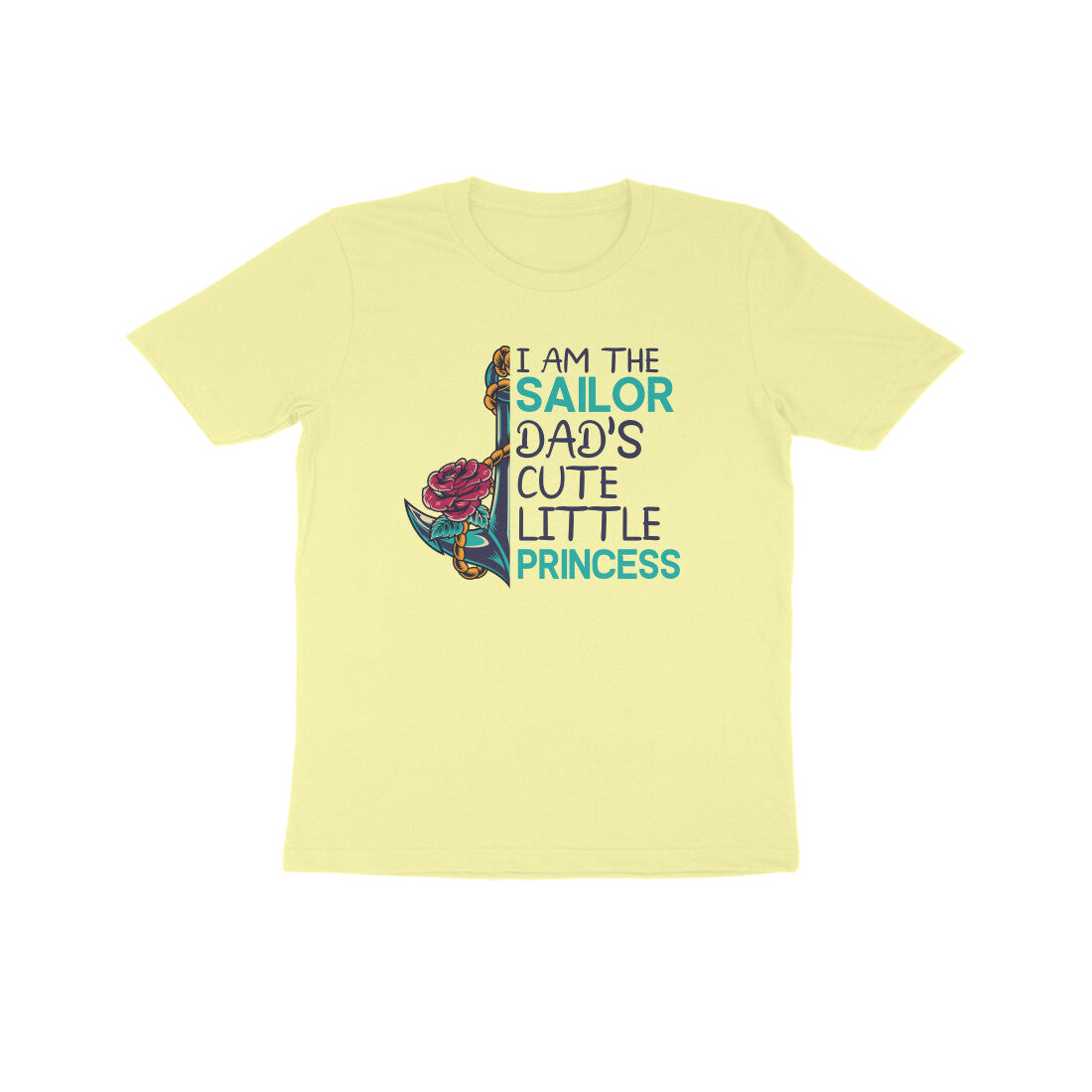 Sailor dad's cute little princess - Kids unisex half sleeve round ...