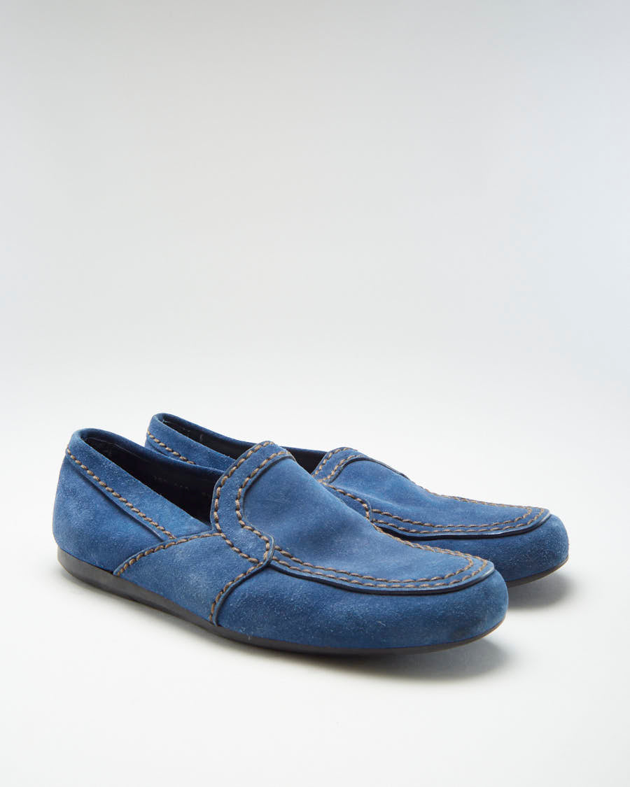 Blue Suede Loafers Mens UK 8.5 –