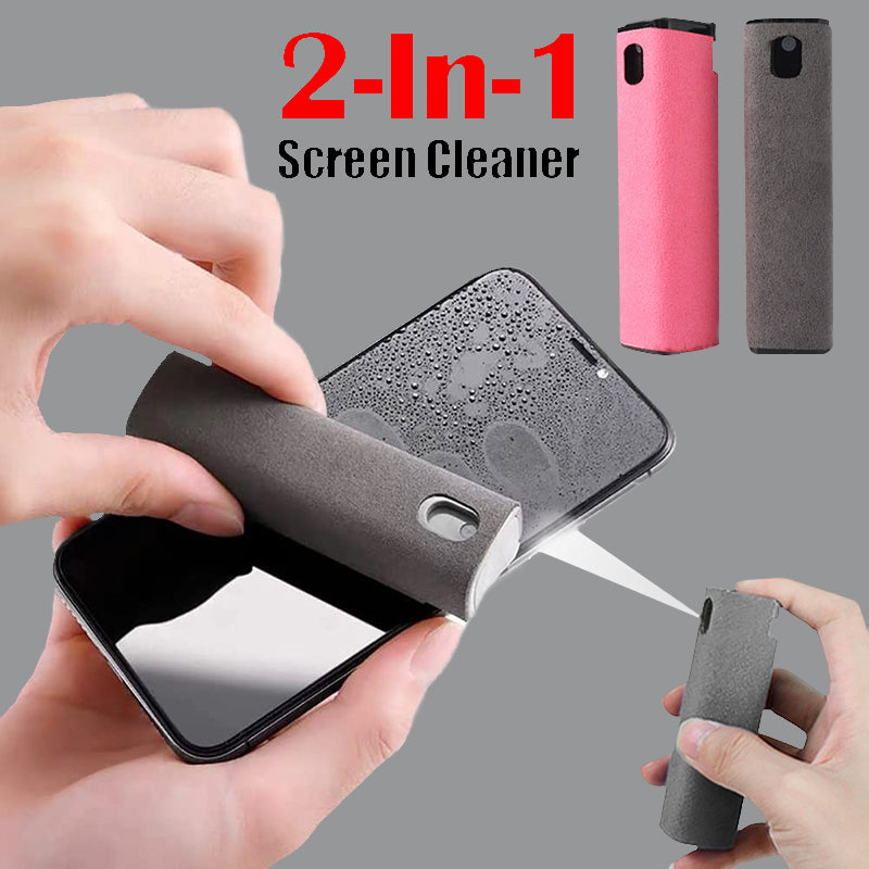 All-in-one screen cleaning device