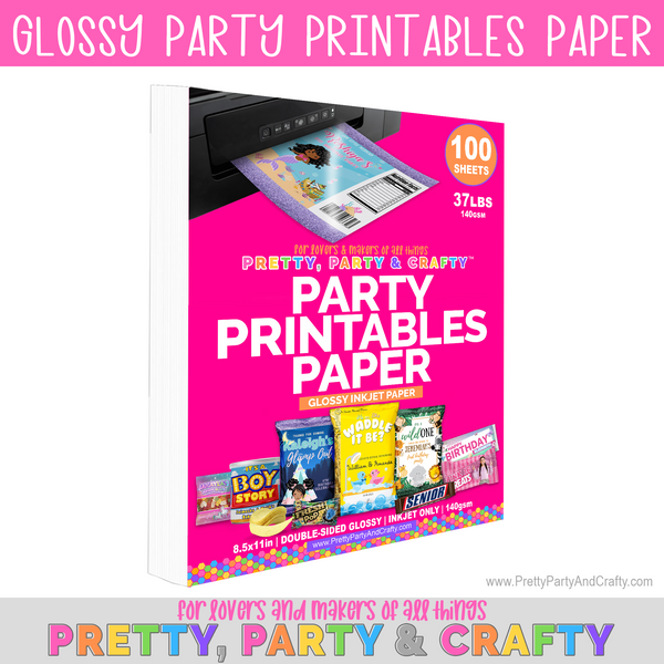 Glossy chip bag paper Pretty Party and Crafty