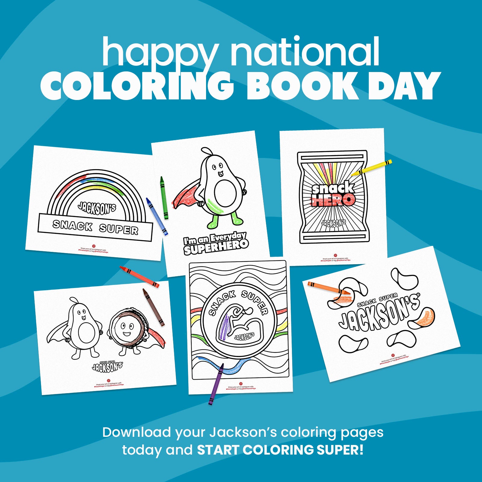 Happy National Coloring Book Day Free Coloring Book PDF Download