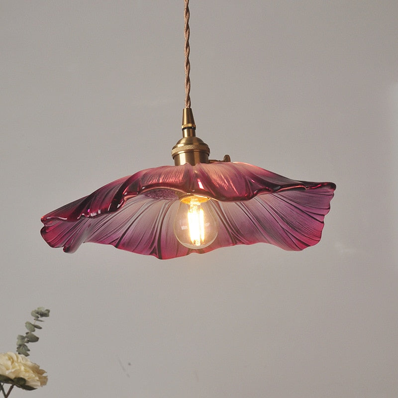 glass flower lamp shade