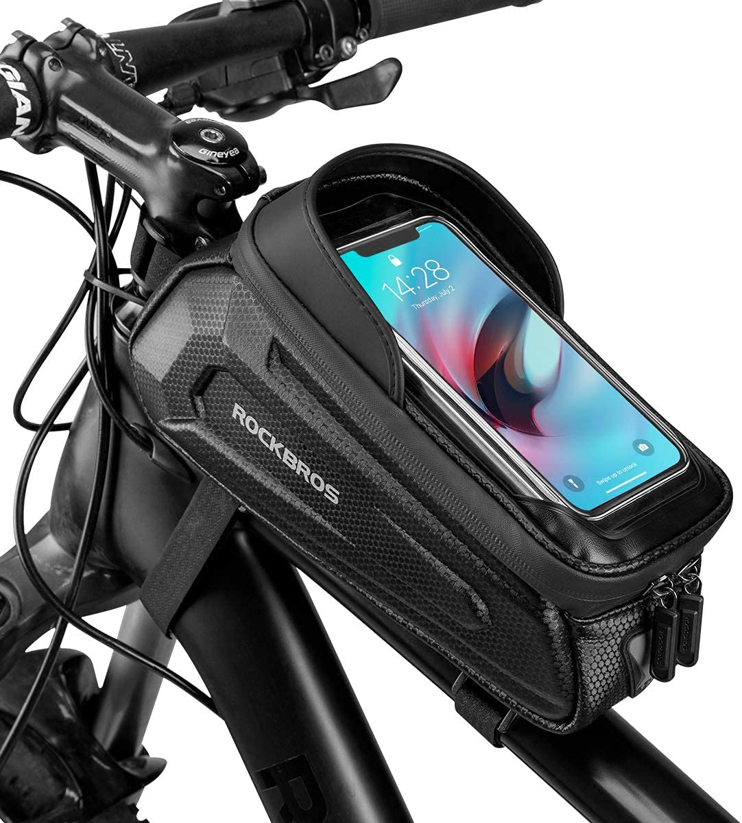 Bike Bags Bicycle Front Frame Bag Waterproof mobile phone bracket bag navigation 