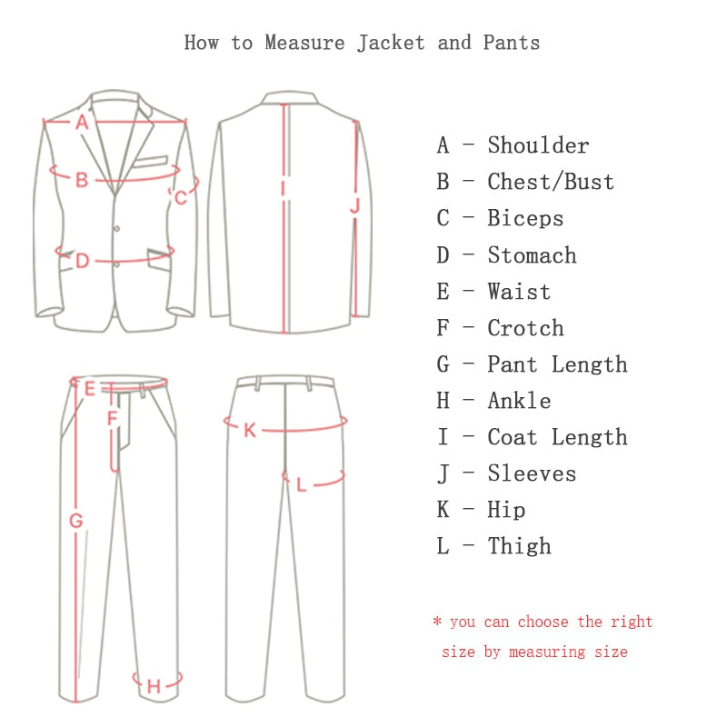 Men Suit Long Coat Tuxedos Business Suits (Jacket+Pants+Vest+Tie)