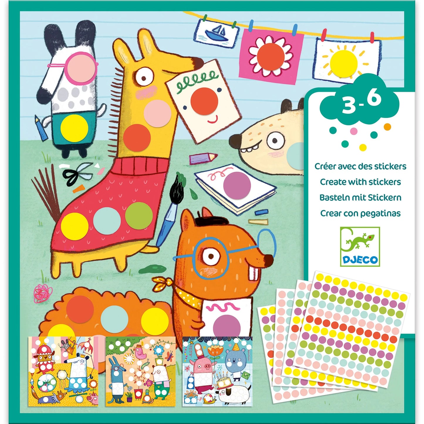 Coloured Dots Sticker Collage Activity