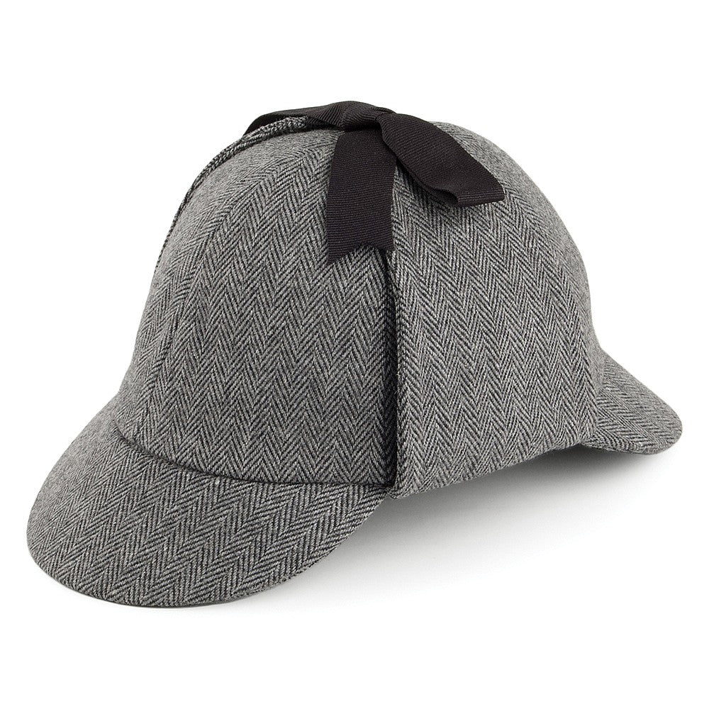 Sombrero con diseño de espiga de Jaxon & - Gris – Sombreros Gorras