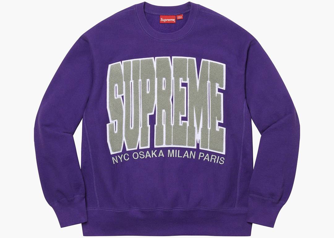 Supreme Cities Arc Crewneck Purple – Status Orlando FL