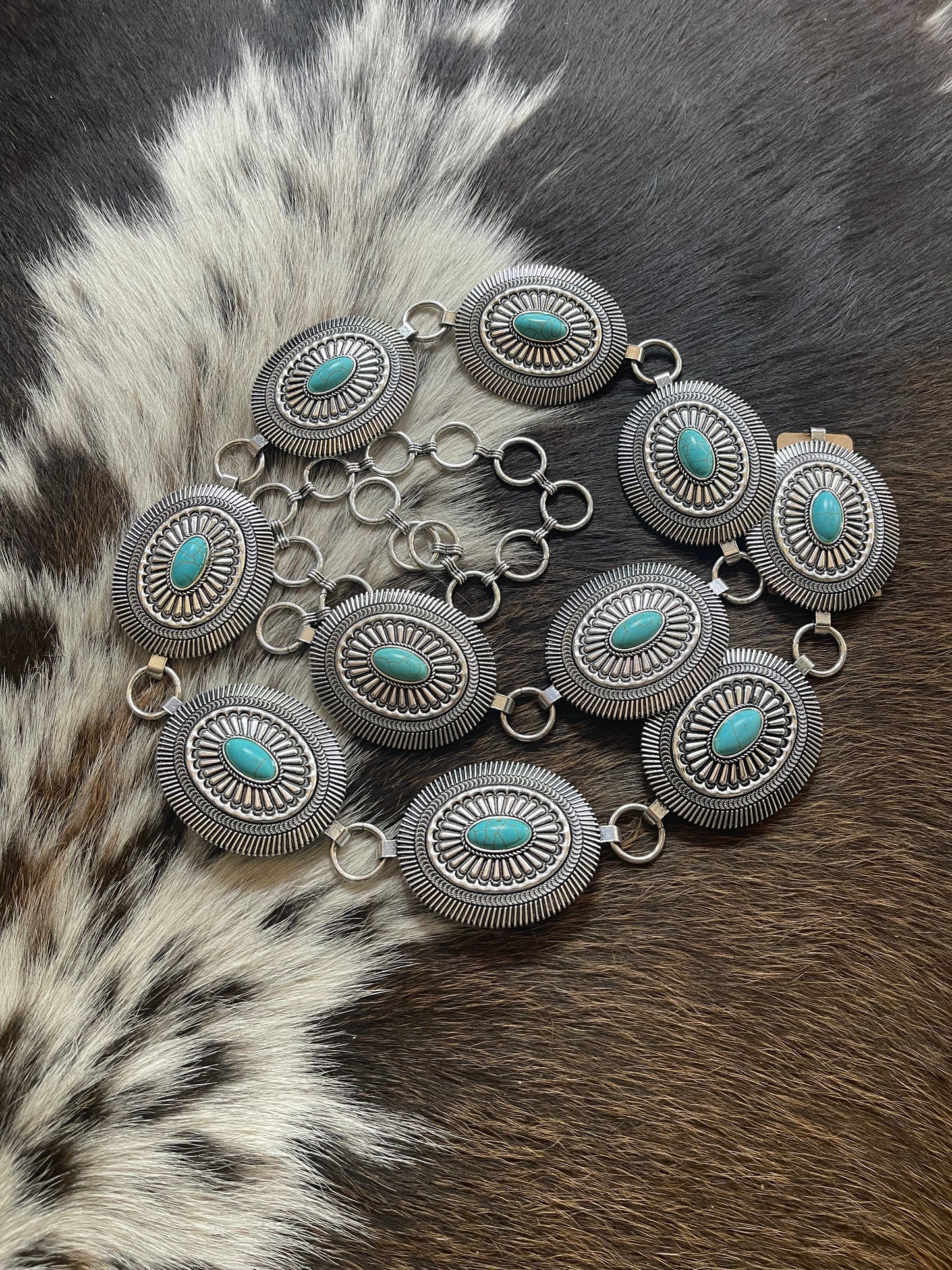 Western Round Concho Belt