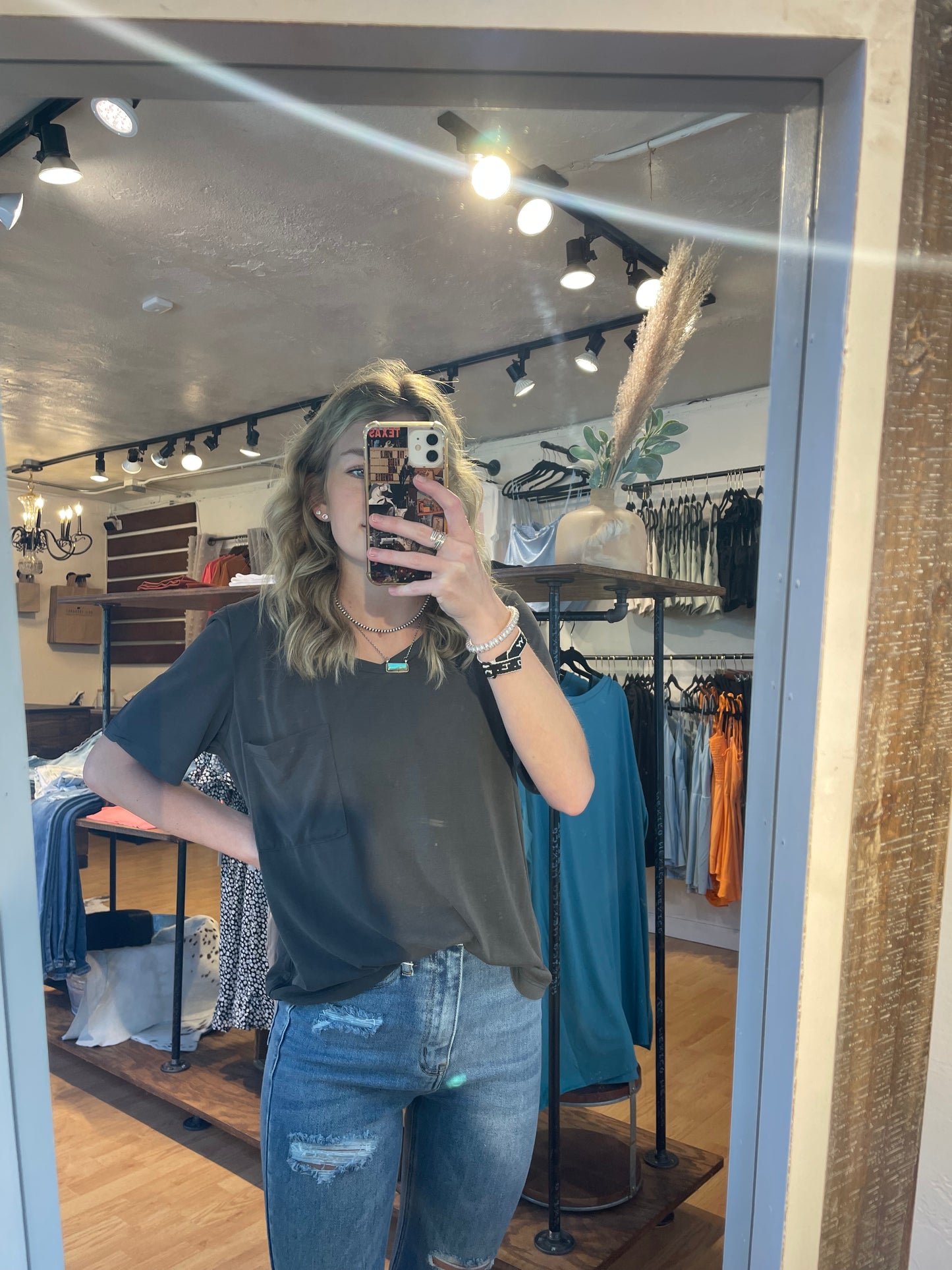 Oversized Basic Pocket Shirt