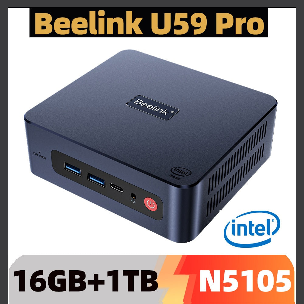 ホワイトブラウン 【大特価】Beelink ミニPC U59 pro インテル N5105