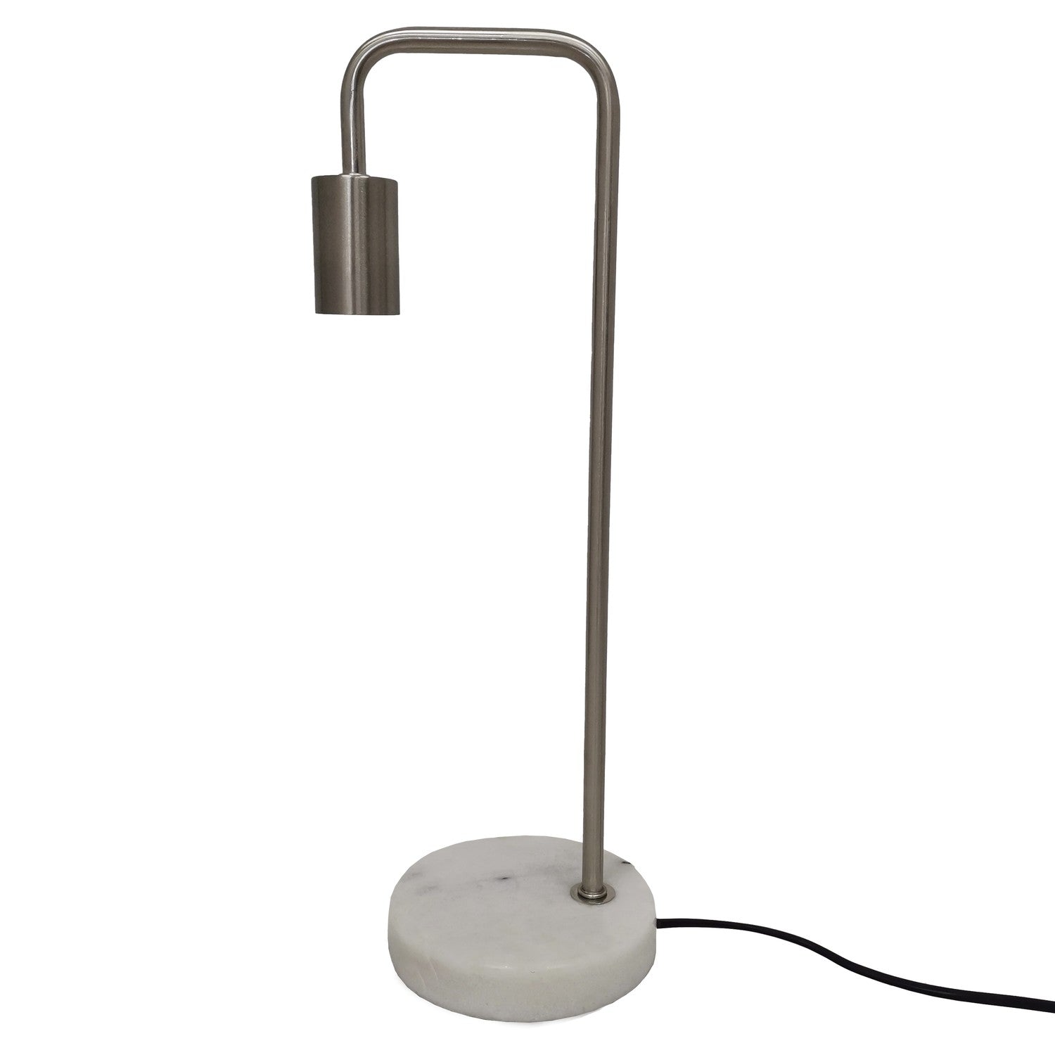 silver industrial table lamp