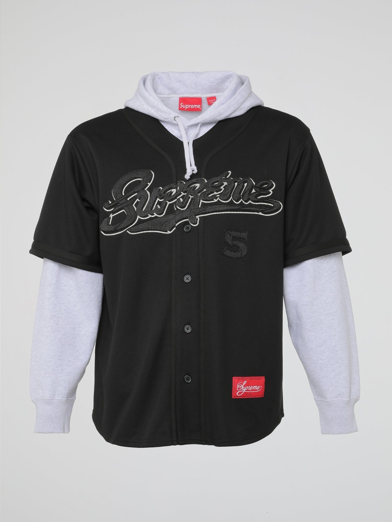 Supreme BaseballJerseyHoodedSweatshirt - tracemed.com.br