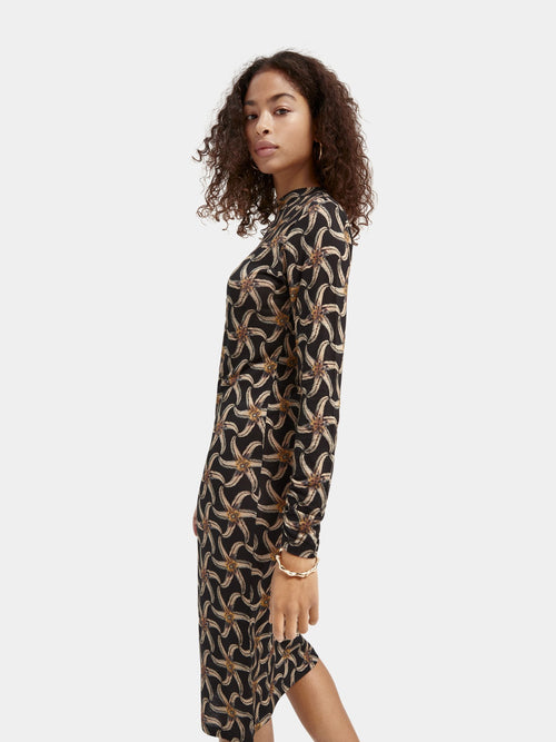 Printed long-sleeved dress - Scotch & Soda