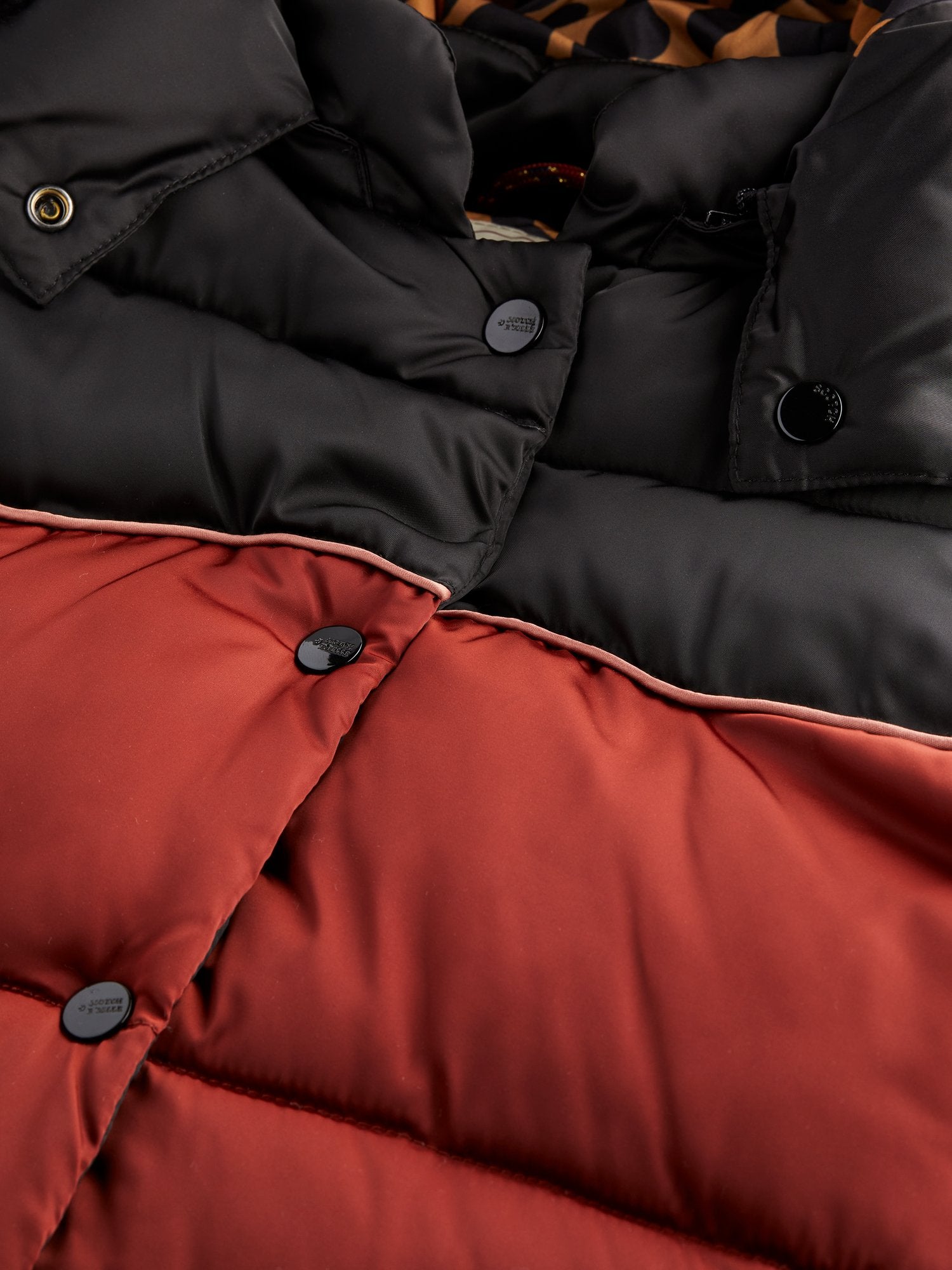 Colour block padded puffer jacket - Scotch & Soda