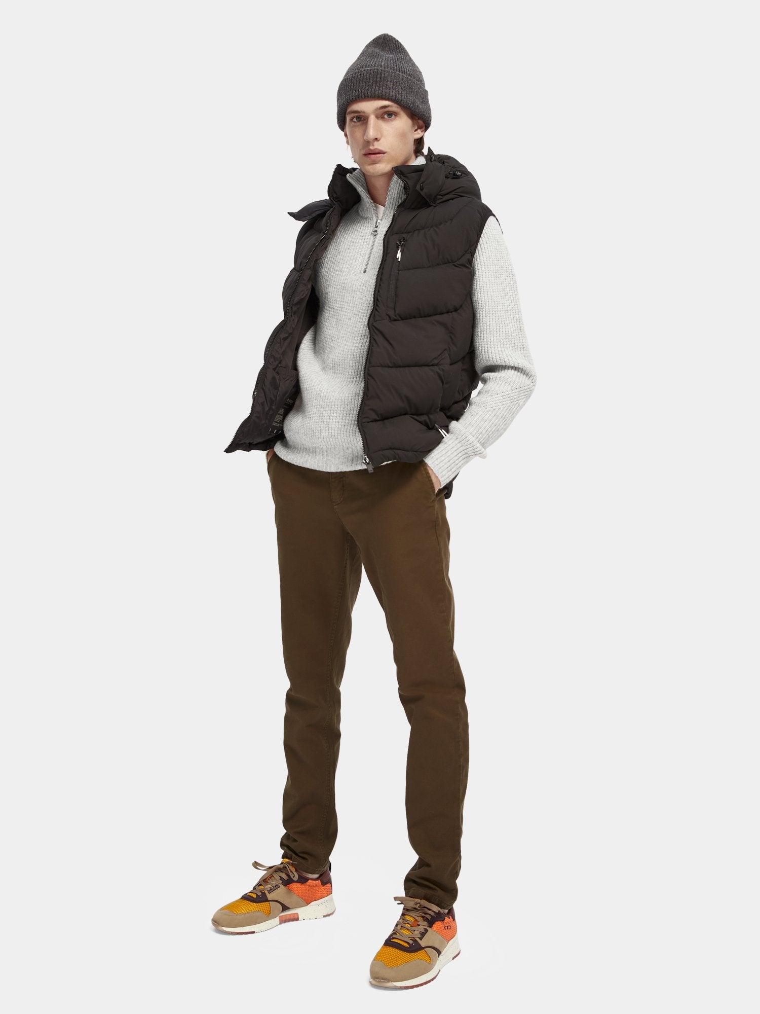 Wool-blend half-zip knit pullover - Scotch & Soda