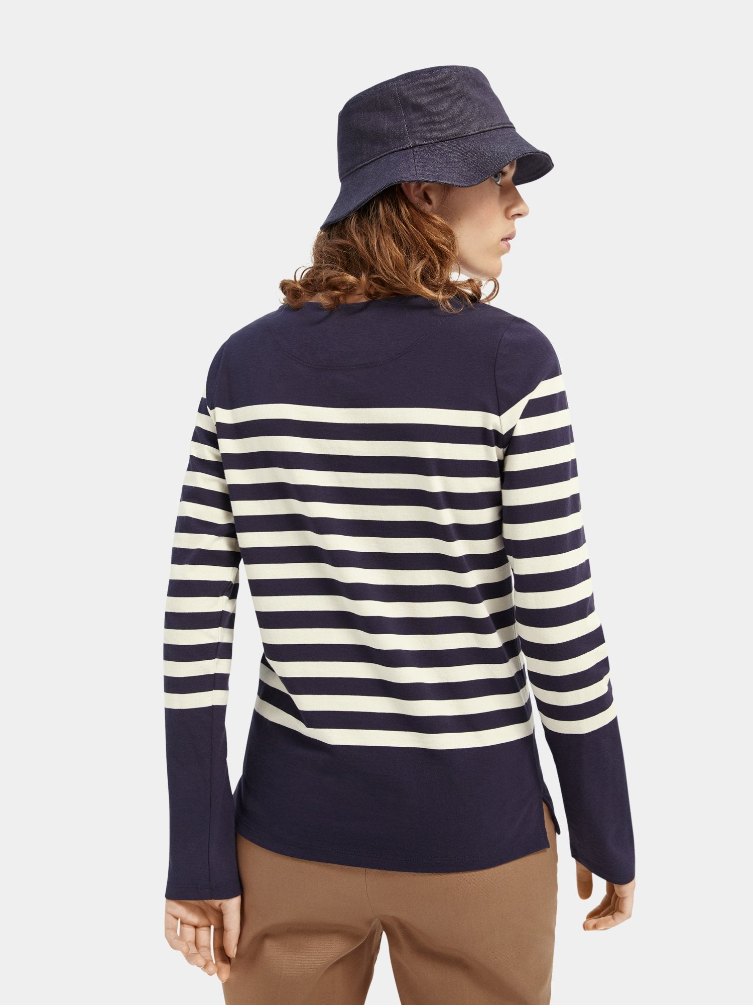 Long sleeved stretch cotton T-shirt - Scotch & Soda
