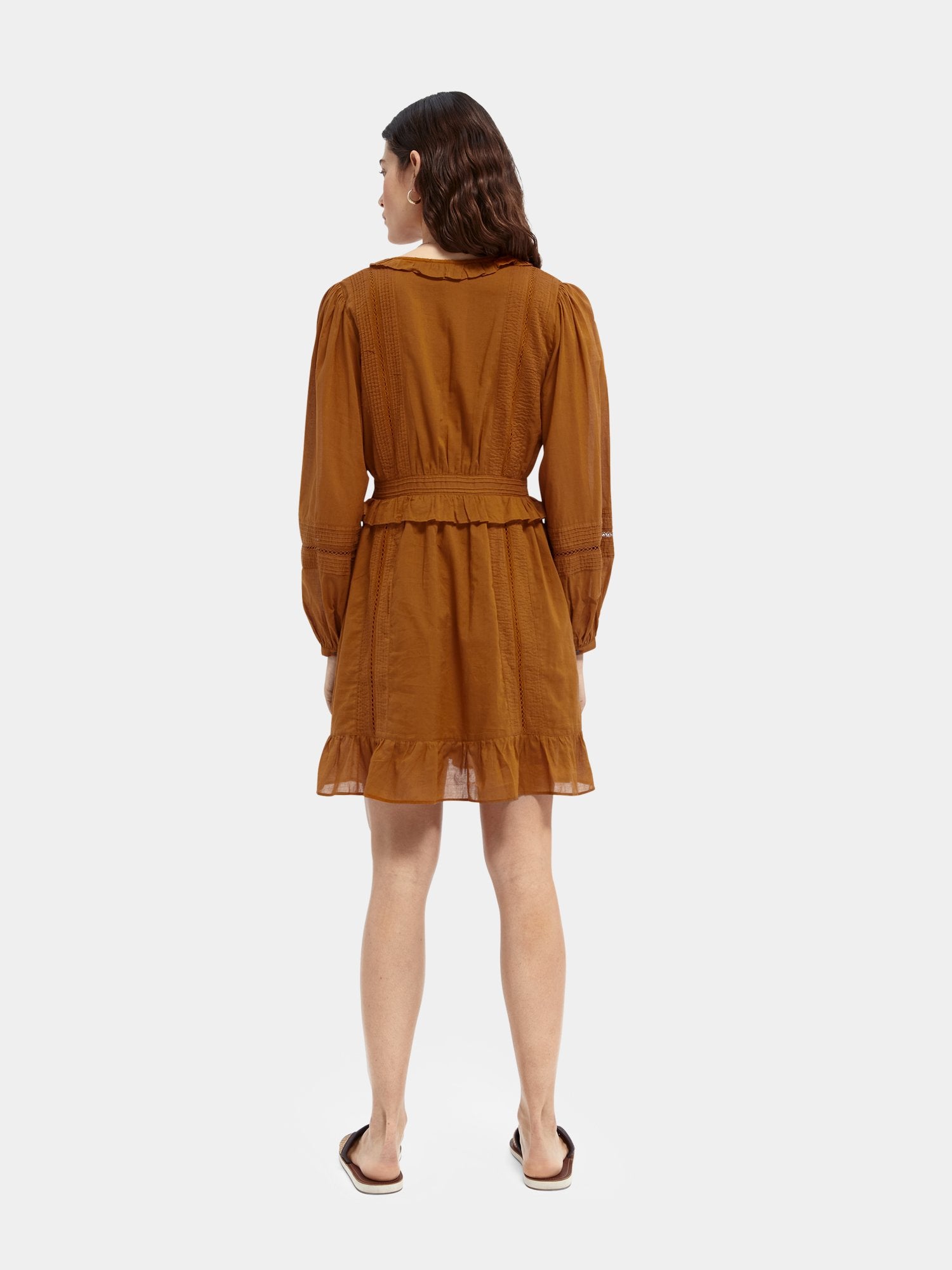 Lace insert organic cotton dress - Scotch & Soda