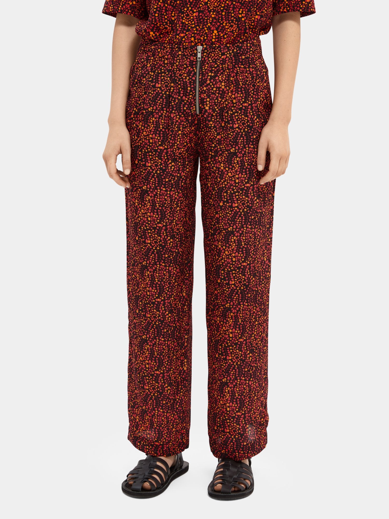 Printed mid-rise trousers - Scotch & Soda