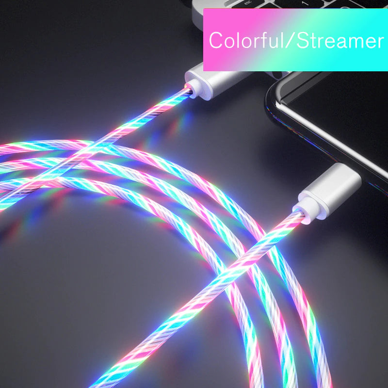 Glowing Cable Mobile Phone Fast Charging Cables for all Types of Smartphone