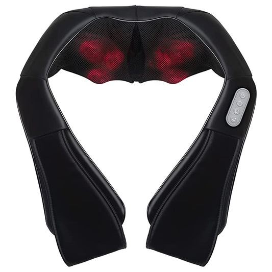 Breo Neck P4 Shiatsu Neck & Back Massager with Heat, 3D Deep Kneading, Shoulder Massage, Electric Pillow for Leg, Foot, Pain Relief, Waist Soreness