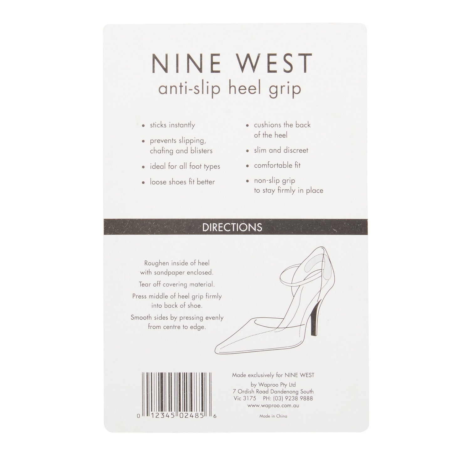 ANTI-SLIP HEEL GRIPS SHOE CARE