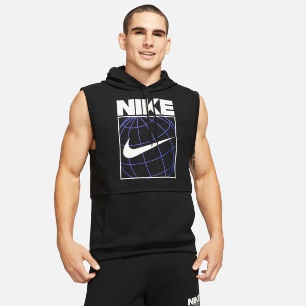 nike men's sleeveless training hoodie