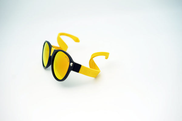 black framed beandit sunglasses 