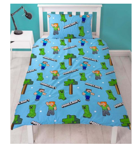 minecraft single bed covers