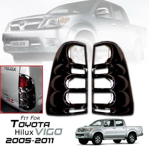 Fit Toyota Hilux 2011-2016 CHROME REAR TAIL LIGHT LAMP COVERS TRIMS SURROUND 