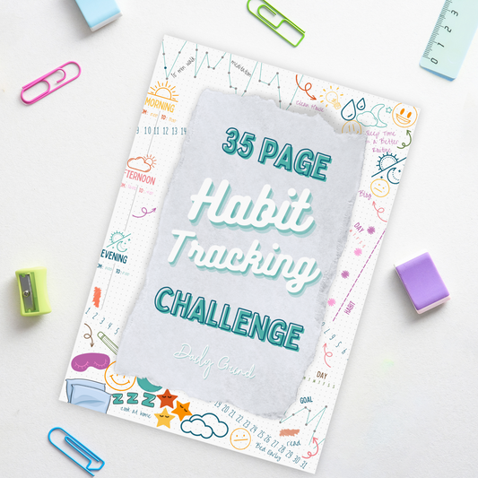 "35 Page Habit Tracking Challenge" cover page