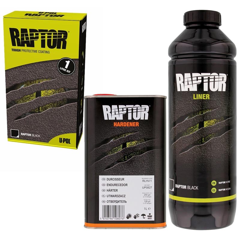 期間限定で特別価格 MPストアU-POL Raptor エメラルドグリーン ウレタンスプレー トラックの荷台ライナーキットとローラー トレイブラシ リットル