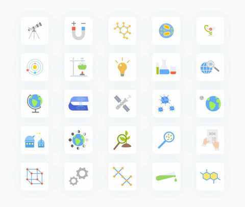 Science-Flat-Vector-Icons Icons Science Flat Vector Icons S01142203 powerpoint-template keynote-template google-slides-template infographic-template