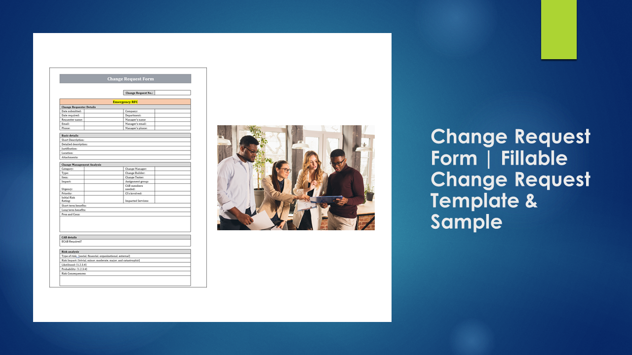 Software change request form template