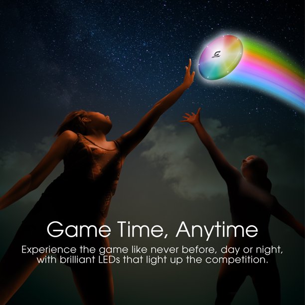 Cipton Glow In The Dark Flying Disc, Dual LED Lights For Night-Time Play, 135g, 6 Color Changing Options, Battery Powered - Friendly Toy Box