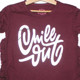 Maroon Onile Out Printed Girls T-shirt