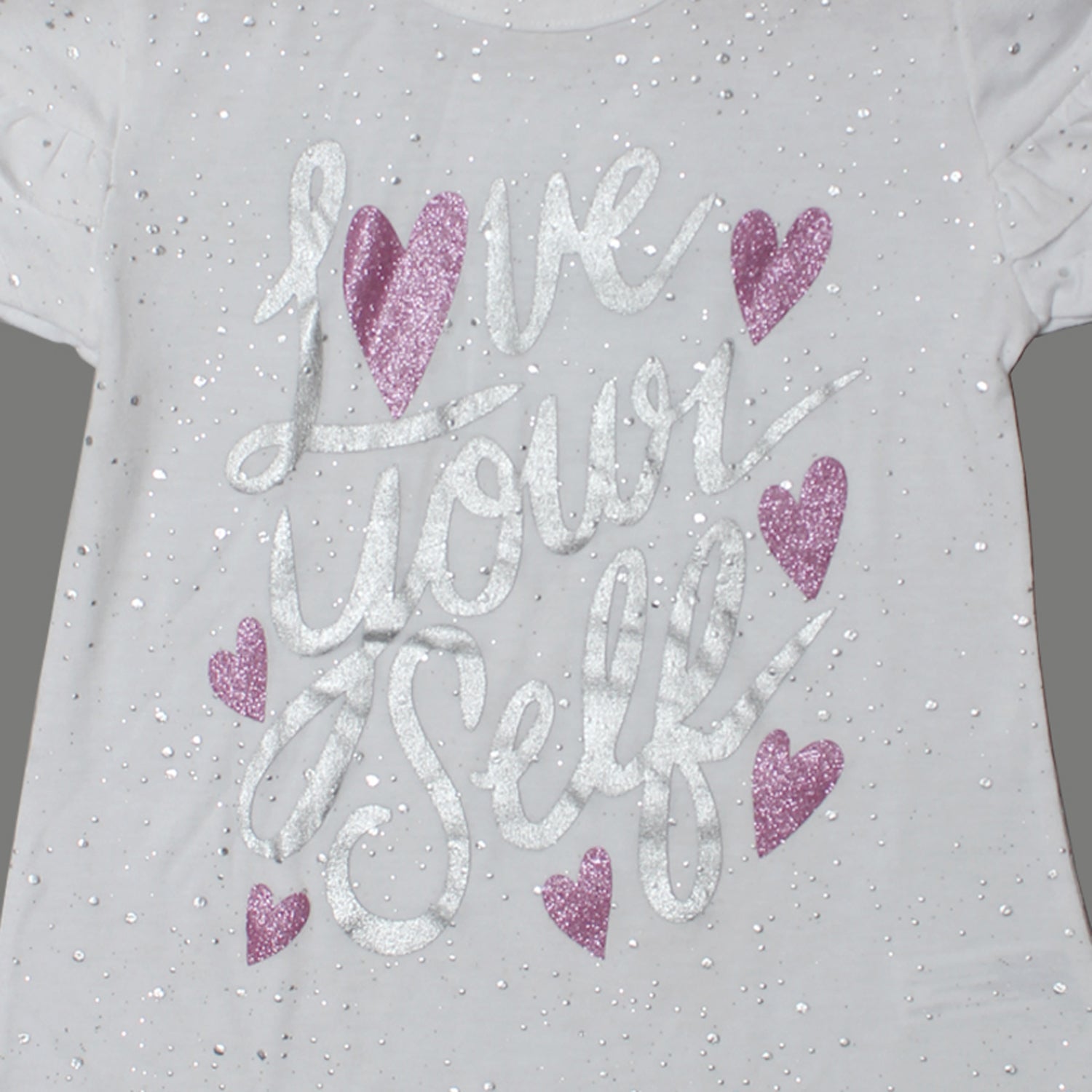 NEW WHITE LOVE YOURSELF PRINTED HALF SLEEVES T-SHIRT