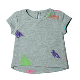 GREY PRINTED T-SHIRT FOR GIRLS