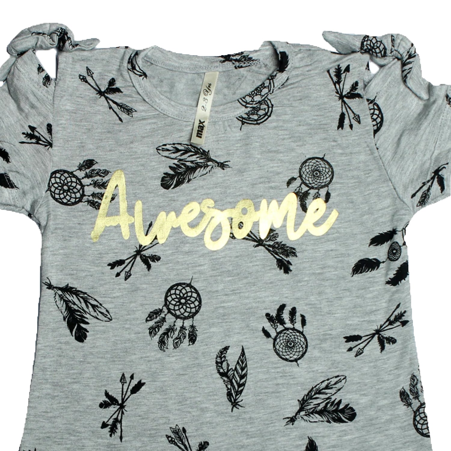 Light Grey Awesome  Printed T-Shirt