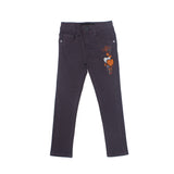 NEW MAUVE PURPLE EMBROIDED COTTON JEANS FOR GIRLS
