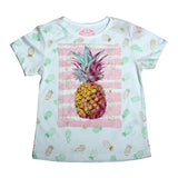 White Pineapple  Printed T-Shirt