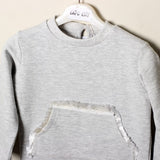 Grey Solid Color Sweatshirts