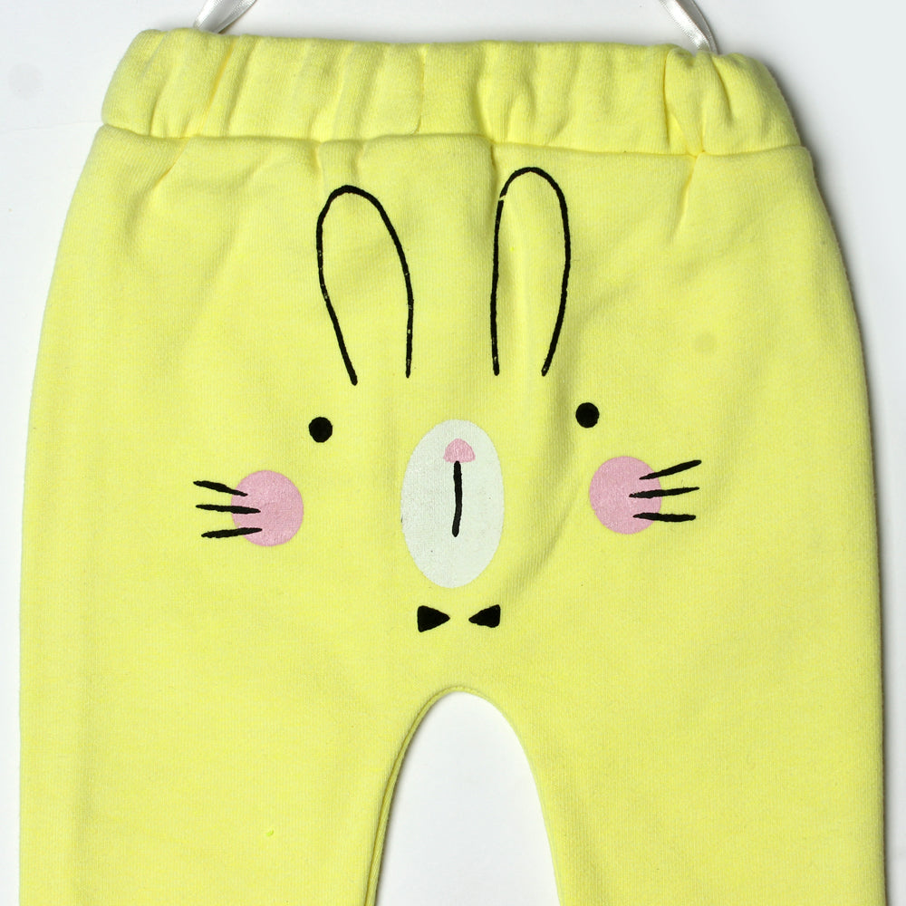 NEW YELLOW BUNNY PRINTED JOGGER PANTS TROUSER FOR GIRLS