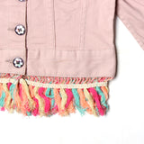 NEW LIGHT PINK JEANS JACKET FOR GIRLS