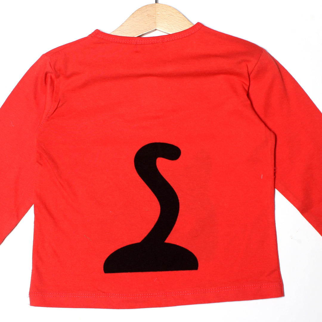 NEW RED CAT PRINTED FULL SLEEVE T-SHIRT