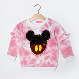 PINK MICKEY MOUSE PATCH SWEATSHIRT FOR GIRLS