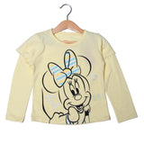 NEW YELLOW MINNIE MOUSE PRINTED T-SHIRT TOP FOR GIRLS