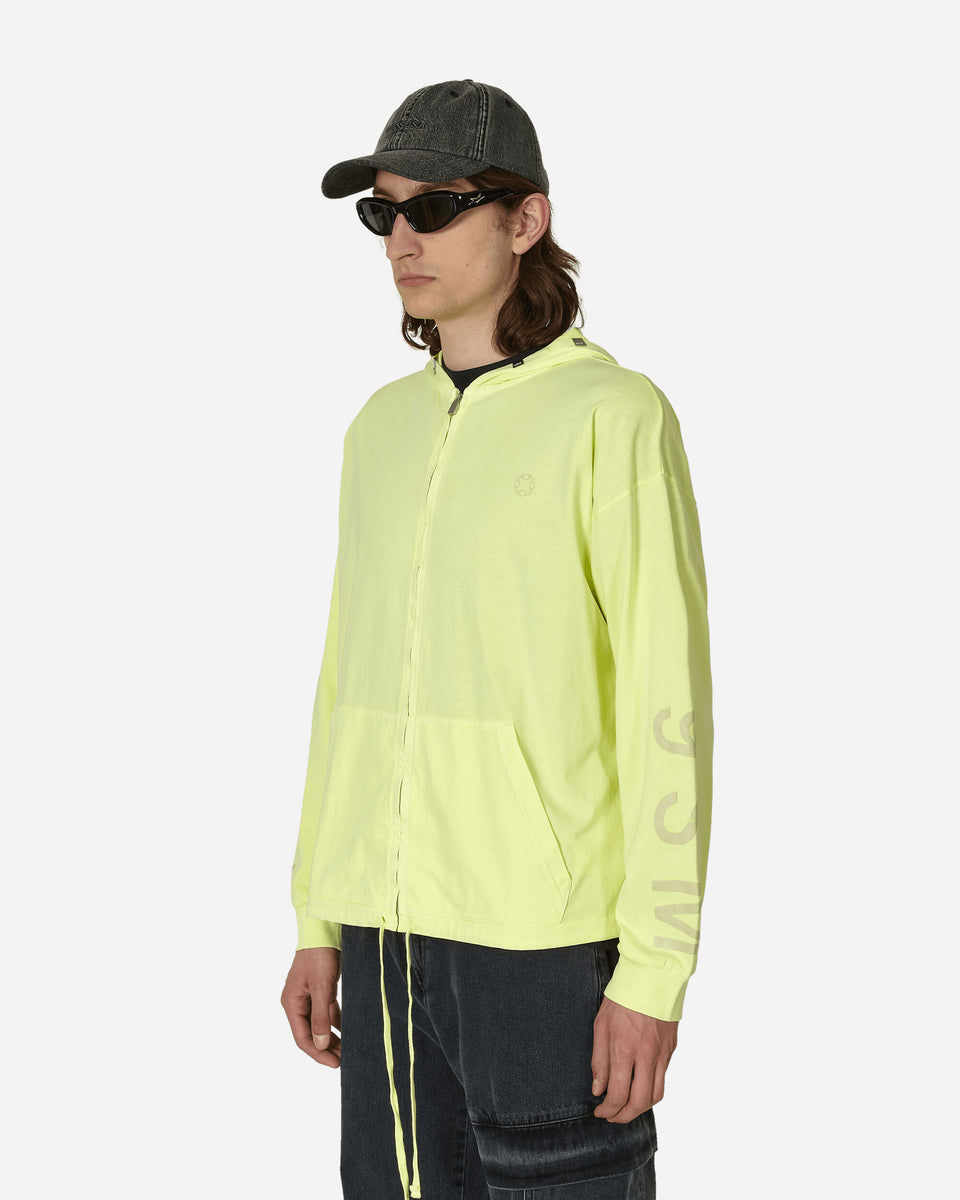 Lightercap Hood Zip Hooded T-Shirt Yellow